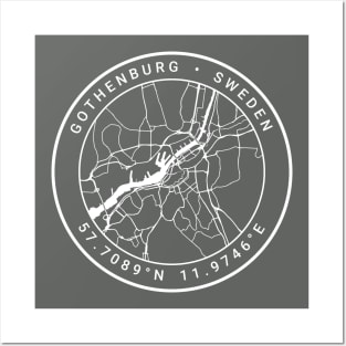 Gothenburg Map Posters and Art